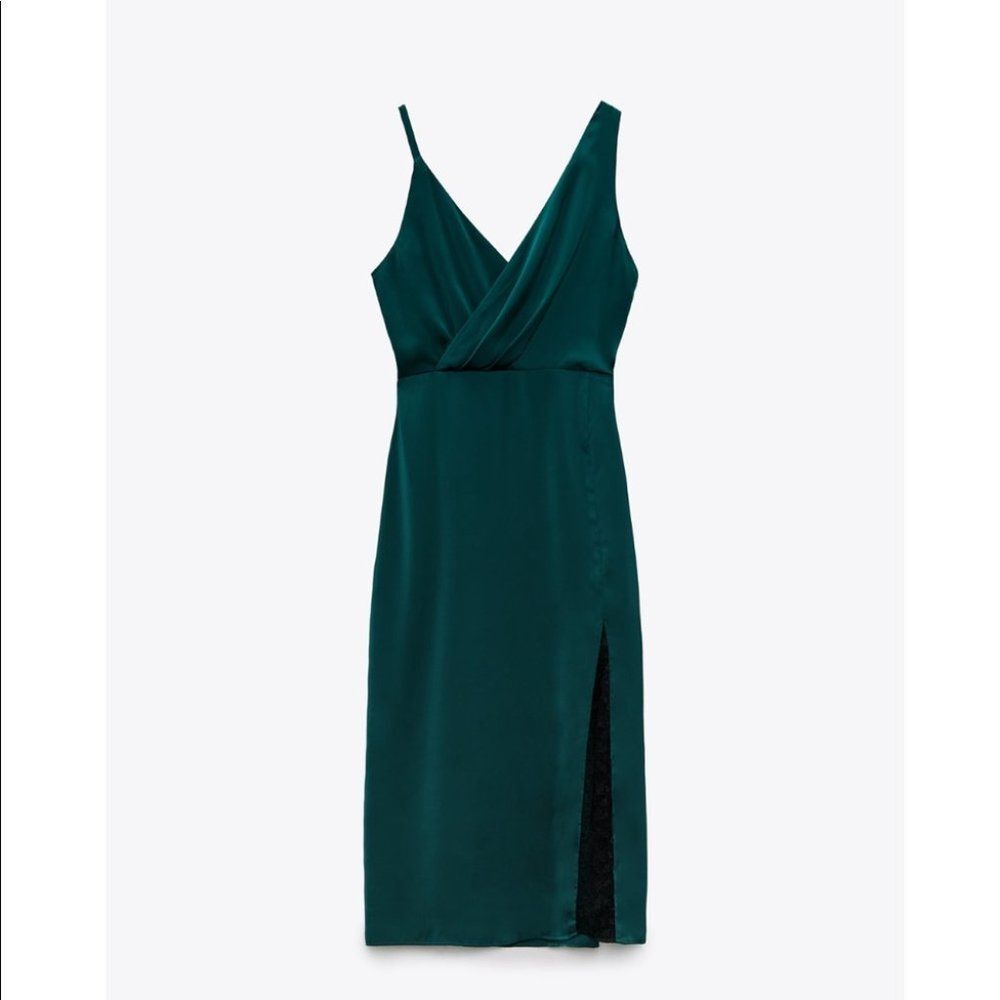 ZARA LACE SLIP DRESS - Picture 6 of 8